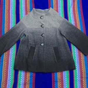 Soft wool capelet coat